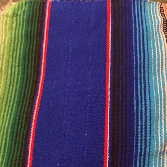 Made in Mexico Colorful Serape Blanket - Picture 6 of 7